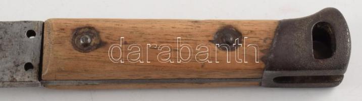 Mannlicher M1895 bajonett, jelzett, a pengén koronás magyar címerrel és "F.G.GY." gyártói ...