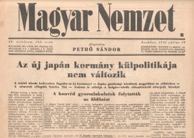 [Folyóirat] Magyar Nemzet. 14 szórványszám 1941. július 13. és 1943. június 23. között. Valamennyi l...