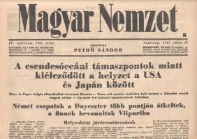 [Folyóirat] Magyar Nemzet. 14 szórványszám 1941. július 13. és 1943. június 23. között. Valamennyi l...