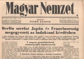 [Folyóirat] Magyar Nemzet. 14 szórványszám 1941. július 13. és 1943. június 23. között. Valamennyi l...