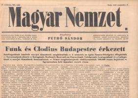 [Folyóirat] Magyar Nemzet. 14 szórványszám 1941. július 13. és 1943. június 23. között. Valamennyi l...