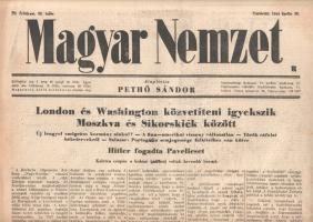 [Folyóirat] Magyar Nemzet. 14 szórványszám 1941. július 13. és 1943. június 23. között. Valamennyi l...