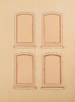 cca 1900 Bordó bársonyborítású, fémverettel díszített fotóalbum keményhátú fotók (vizitkártyák, kabi...