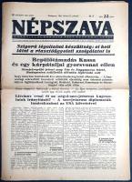 [Folyóirat] Népszava. A Szociáldemokrata Párt központi lapja. Főszerkesztő: Szakasits Árpád. 69. évf...