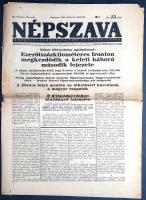 [Folyóirat] Népszava. A Szociáldemokrata Párt központi lapja. Főszerkesztő: Szakasits Árpád. 69. évf...