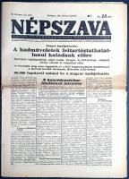 [Folyóirat] Népszava. A Szociáldemokrata Párt központi lapja. Főszerkesztő: Szakasits Árpád. 69. évf...