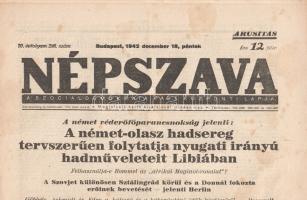 [Folyóirat] 19 hiányos Népszava-lapszám [csak a II. világháborúról tudósító oldalak vannak meg] az 1...