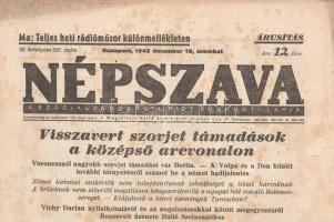 [Folyóirat] 19 hiányos Népszava-lapszám [csak a II. világháborúról tudósító oldalak vannak meg] az 1...