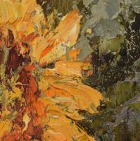 Olvashatatlan jelzéssel: Csendélet. Olaj, vászon. Dekoratív, sérült fakeretben. 70×80,5 cm