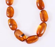 Borostyán nyaklánc, 45 cm