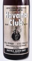 cca 1960-as évek vége / 1970-es évek eleje Havana Club 7 éves kubai rum, bontatlan palack, a hátsó c...