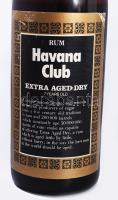 cca 1960-as évek vége / 1970-es évek eleje Havana Club 7 éves kubai rum, bontatlan palack, a hátsó c...