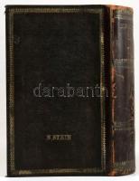 Régi izr. vallási könyv. Benne 1905-ös bejegyzéssel (Stein Jakab) + 1951 belépőjegy. Kiadói félbőr k...