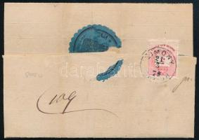 1879 Helyi ajánlott távirat 3kr + 5kr bérmentesítéssel, a vízjel nélküli korszakból csak ez az egyet...