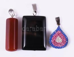 2 darab ásvány és egy ezüst (Ag) függő