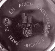 LIP Chronographe karóra, kvarc, bőr szíjjal, d: 4 cm