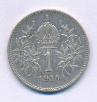Ausztria 1914. 1K Ag "Ferenc József" T:XF kis patina Austria 1914. 1 Corona Ag "Franz Joseph" C:XF small patina Krause KM#2820