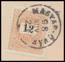 1898 Ajánlott levelezőlap 12kr szóló!! bérmentesítéssel. Rendkívüli ritkaság, csak 2-3 darab ismert!...