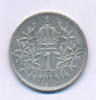 Ausztria 1914. 1K Ag "Ferenc József" T:XF kis patina, kis ph. Austria 1914. 1 Corona Ag "Franz Joseph" C:XF small patina, small edge error Krause KM#2820