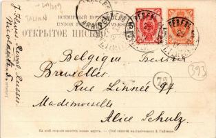 1903 Tallinn, Reval; Lehmstrasse / street view, shops. Verlag R. von der Ley (EK)