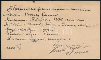 1900 Vegyes bérmentesítésű levelezőlap, a 2kr díjjegyről lekaparva az előző bélyeg, majd ajánlott la...