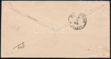 1880 Szép ajánlott távolsági levél 3 színű bérmentesítéssel. RRRR! / Registered domestic cover "...