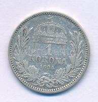 1894KB 1K Ag "Ferenc József" T:XF,VF Adamo K5