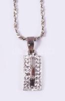 Ezüst (Ag) lánc köves medállal, jelzett, bruttó 3,6g