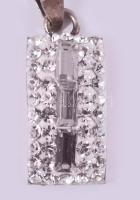 Ezüst (Ag) lánc köves medállal, jelzett, bruttó 3,6g