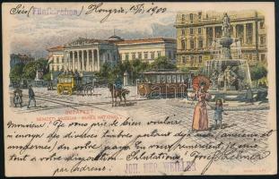 1900 2kr millenniumi díjjegyes levelezőlap Turul 1f és 5f díjkiegészítéssel Venezuelába. Ritka vegye...