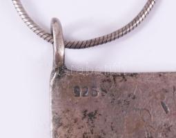 Ezüst (Ag) lánc feliratos medállal, jelzett, nettó 10,8g