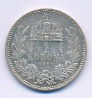 1912KB 1K Ag "Ferenc József" T:XF kis patina Adamo K5.1