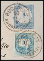 1893 2kr díjjegyes hirdetményes levelezőlap 10kr díjkiegészítéssel ajánlott lapként tarifahelyesen S...