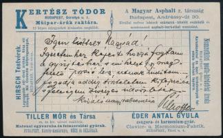 1893 2kr díjjegyes hirdetményes levelezőlap 10kr díjkiegészítéssel ajánlott lapként tarifahelyesen S...