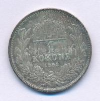 1893KB 1K Ag "Ferenc József" T:XF-VF, patina Adamo K5