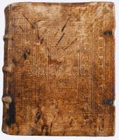 Iacobo Marchantio: Rationale Evangelizantium. [Colonia Agrippina [Köln], 1641, Sumptibus Ioannis Henningii], 4 sztl. lev.+436 p.+ 4 sztl. lev.+424 p. + 4 sztl. lev. + 389+1 p.+3 sztl. lev. Latin nyelven. Díszes korabeli egészbőr-kötésben, a borítón ornamentikus díszítéssel, hiányzó fém kapcsokkal, kopott, foltos borítóval, a gerincen sérüléssel, az elülső tábla belsején a papírborítás sérült, foltos lapokkal, hiányzó címlappal, egy lapon hajtásnyommal, az elülső tábla belsején és az elülső szennylapon possessori bejegyzésekkel, köztük Bernárd Pál bodrogkeresztúri plébános bejegyzésével 1672-ből.