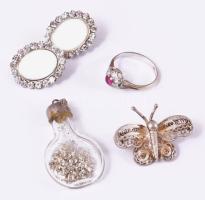 Vegyes ezüst (Ag) bolha tétel, bruttó 13g