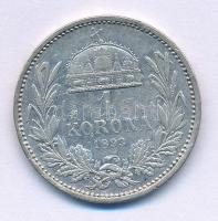 1893KB 1K Ag "Ferenc József" T:XF-VF, kis ph. Adamo K5