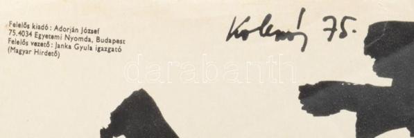 1975 A hazáért harcoltak I-II. Filmplakát, papír. Hajtásnyomokkal. Lapszéli apró sérülésekkel, szaka...