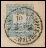 1879.febr.14. Magyar 10kr díjjegyes boríték boszniai katonai postán felhasználva. Nagyon kevés díjje...