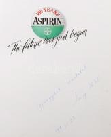 Uwe Zündorf: 100 Years Aspirin. Ford.: Láng Ildikó. A fordító, Dr. Láng Ildikó által dedikált példán...
