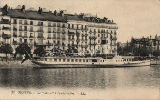 Geneva quay with the steamship La Suisse