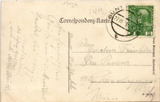 1913 Guntersdorf, Gruss Aus... Franz Deninger Restauration, Bahnhof / restaurant, railway station. A...