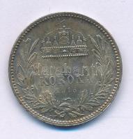 1915KB 1K Ag "Ferenc József" T:XF-VF, patina Adamo K5.1