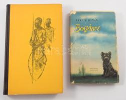 2 db könyv - Fekete István: Bogáncs. Bp., 1958, Móra. Kiadói egészvászon kötés, sérült papír védőborítóval, kopottas állapotban. + Fekete István: Kittenbeger Kálmán élete. Bp., 1962, Móra. Félvászon kötés, kissé kopottas állapotban.