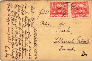 1920 Judaika művészlap / Judaica art postcard (kopott sarkak / worn corners)