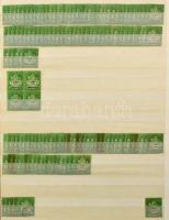 1945-1946 Inflációs bélyegek több példányos készlete 30 lapos A/4 + 8 lapos A/4 berakóban, benne néh...