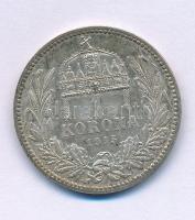 1915KB 1K Ag "Ferenc József" T:XF, patina Adamo K5.1