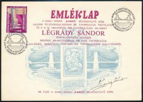 1980 Légrády Sándor emléklap saját kezű aláírásával