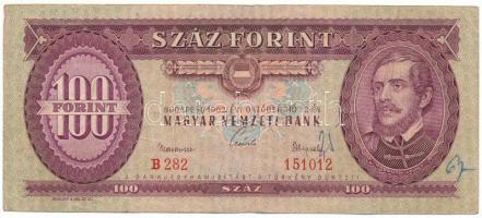 1962. 100Ft "B 282 151012" T:F elején kézírás